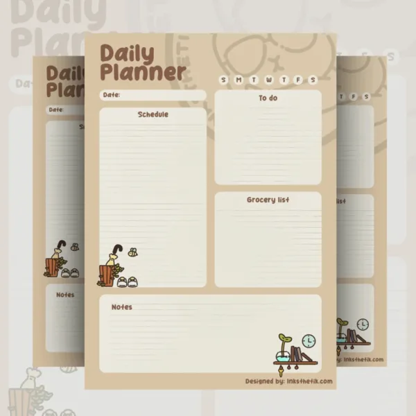 Cute Daily Planner Freebie